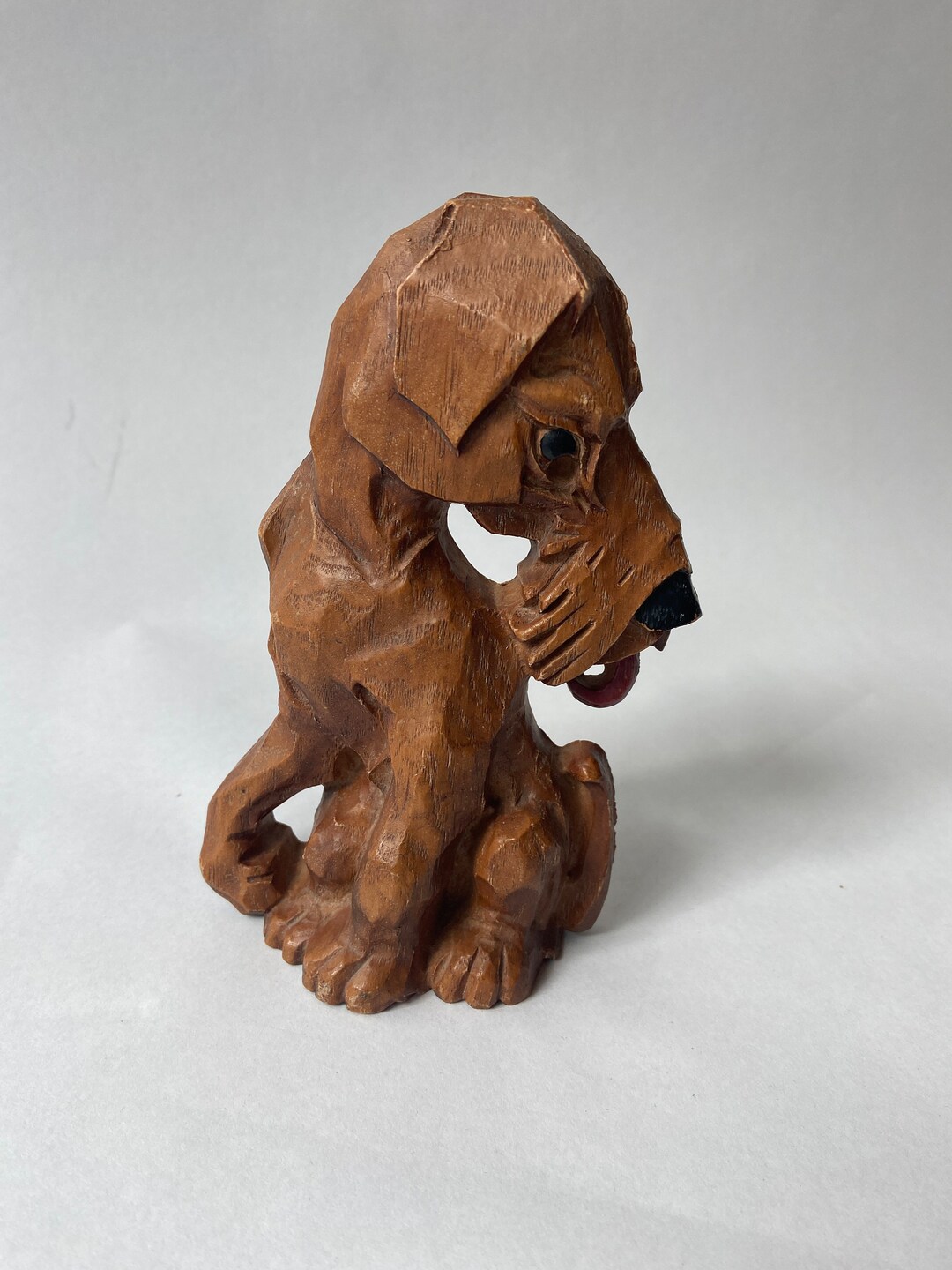 Midcentury Dog Statue MCM Vintage Wood Dog Wall Decor Etsy