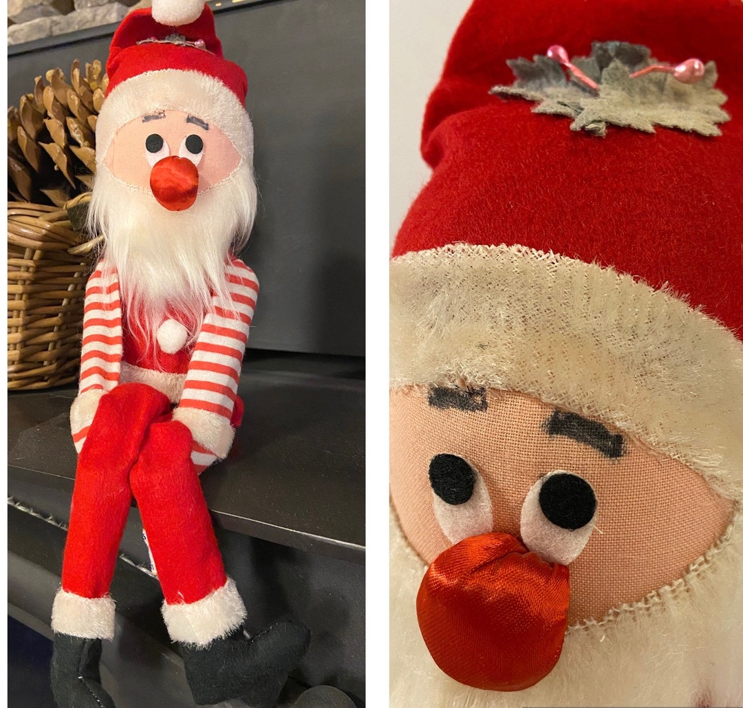 Vintage Christmas Elf Shelf Sitter Elf Knee Hugger Vintage Elf Etsy