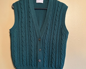 Pendleton Vintage Forest Green Swester Vest *FLAWED* | 100% Wool | Size Small