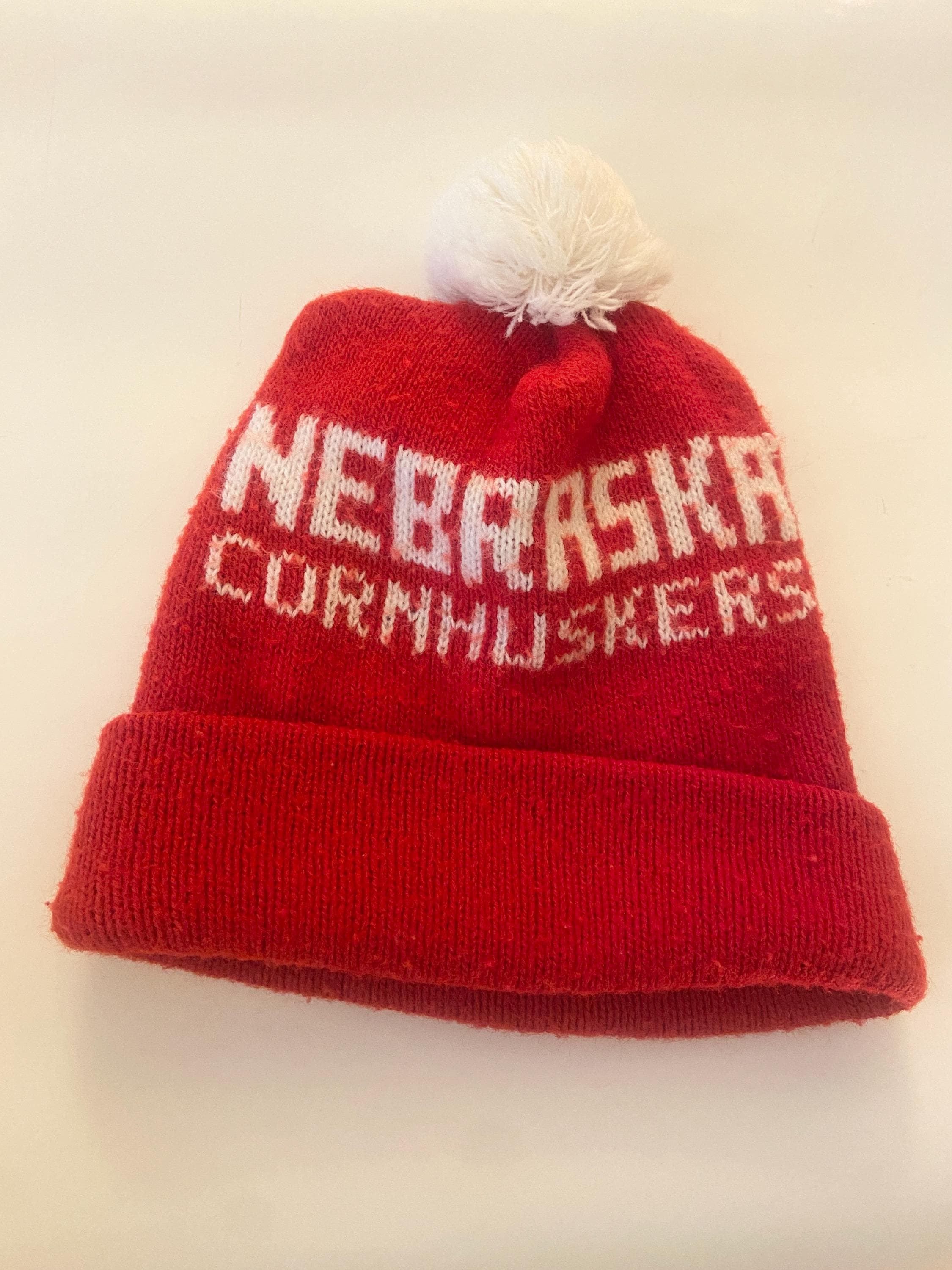Vintage Nebraska Huskers Football Beanie Cornhuskers Winter