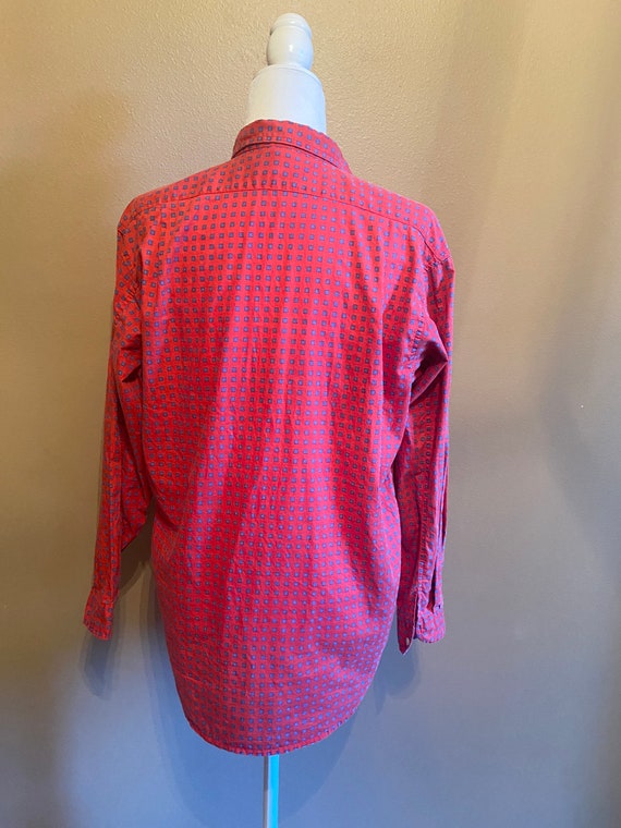 Vintage Gap Clothing Co. Red Button Up Blouse Shi… - image 3