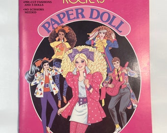 1986 Barbie and the Rockers Vintage Paper Doll Book