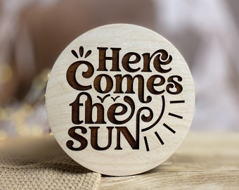 Here comes the sun newborn picture props, infant photography props, sentimental present for first time Mom