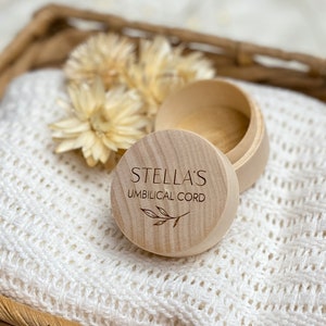 Personalized umbilical cord box, mini cassette with name, natural gift for new mother zdjęcie 7