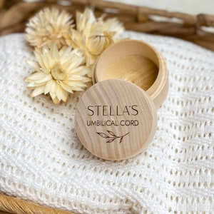 Personalized umbilical cord box, mini cassette with name, natural gift for new mother image 10