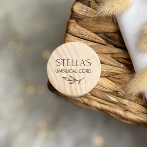 Personalized umbilical cord box, mini cassette with name, natural gift for new mother image 9