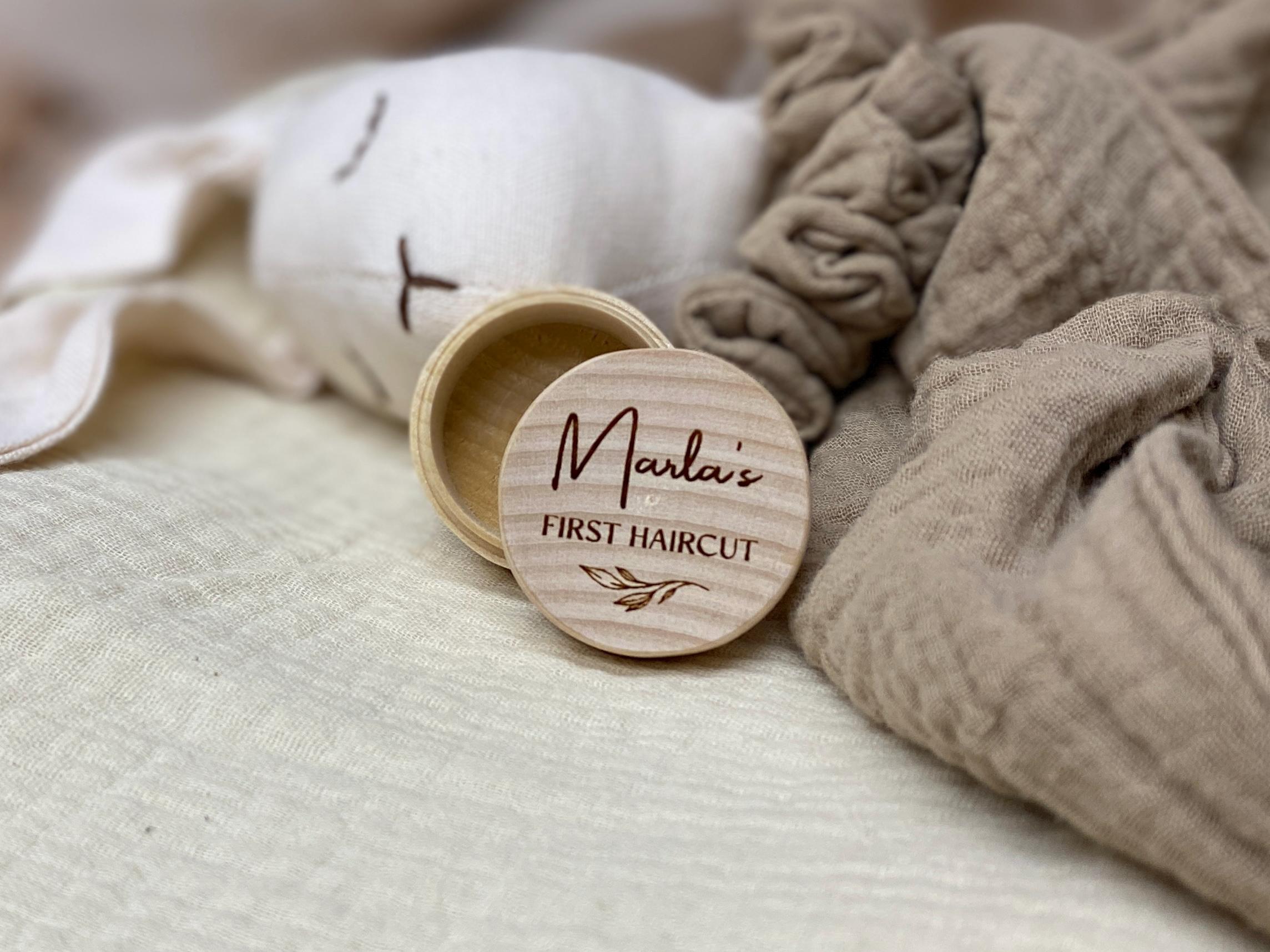 Regalo Baby Shower Scatola Ricordi Primi Capelli - Legno, 3D, Per Baby Shower E Compleanni Baby Shower Regali - 3