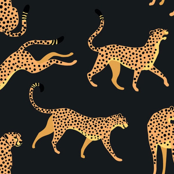 Big Cat Cheetah wallpaper Peel and Stick | Removable wallpaper | Renter Friendly | accent wall | Washable wallpaper | Repositionable.