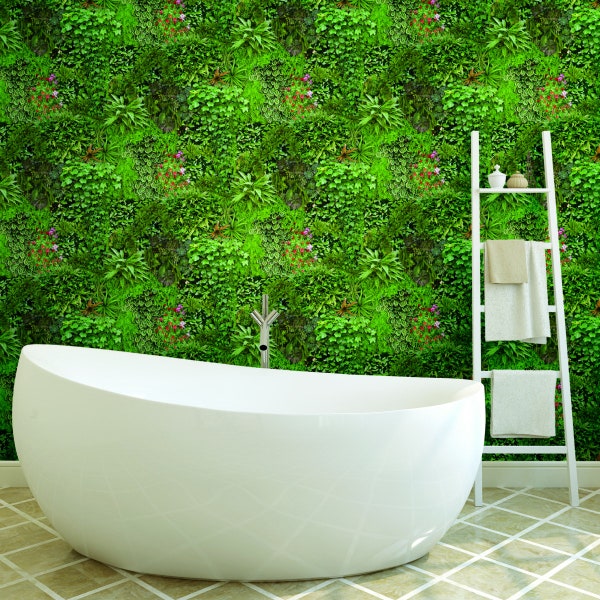 Living Wall botanic Peel and Stick Wallpaper | Removable wallpaper | Renter Friendly | accent wall | Washable wallpaper | safe wallpaper