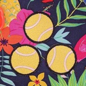 Tennis Ball Machine Embroidered Patches, Set of (3), Sports Theme Sew On Patch for Clothes, Backpacks, Hats, Bags, Jackets