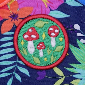 Mushroom Machine Embroidered Patch Sew On Patch for Clothes, Backpacks, Hats, Bags