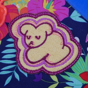 Sherbert Goo Bunny Gestickter Aufnäher zum Aufnähen, Aufnäher für Kleidung, Rucksäcke, Hüte, Taschen