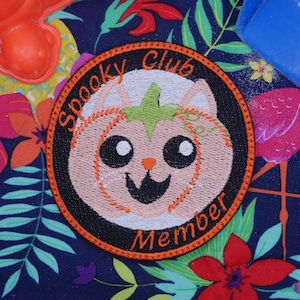Spooky Club Pumpkin Cat Embroidered Patch Sew On, Patches for Jacket, Patches for Backpacks, Patches for Hats, Patches for Jeans