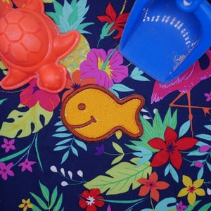Goldfish in a Bag Iron-on Embroidered Patch