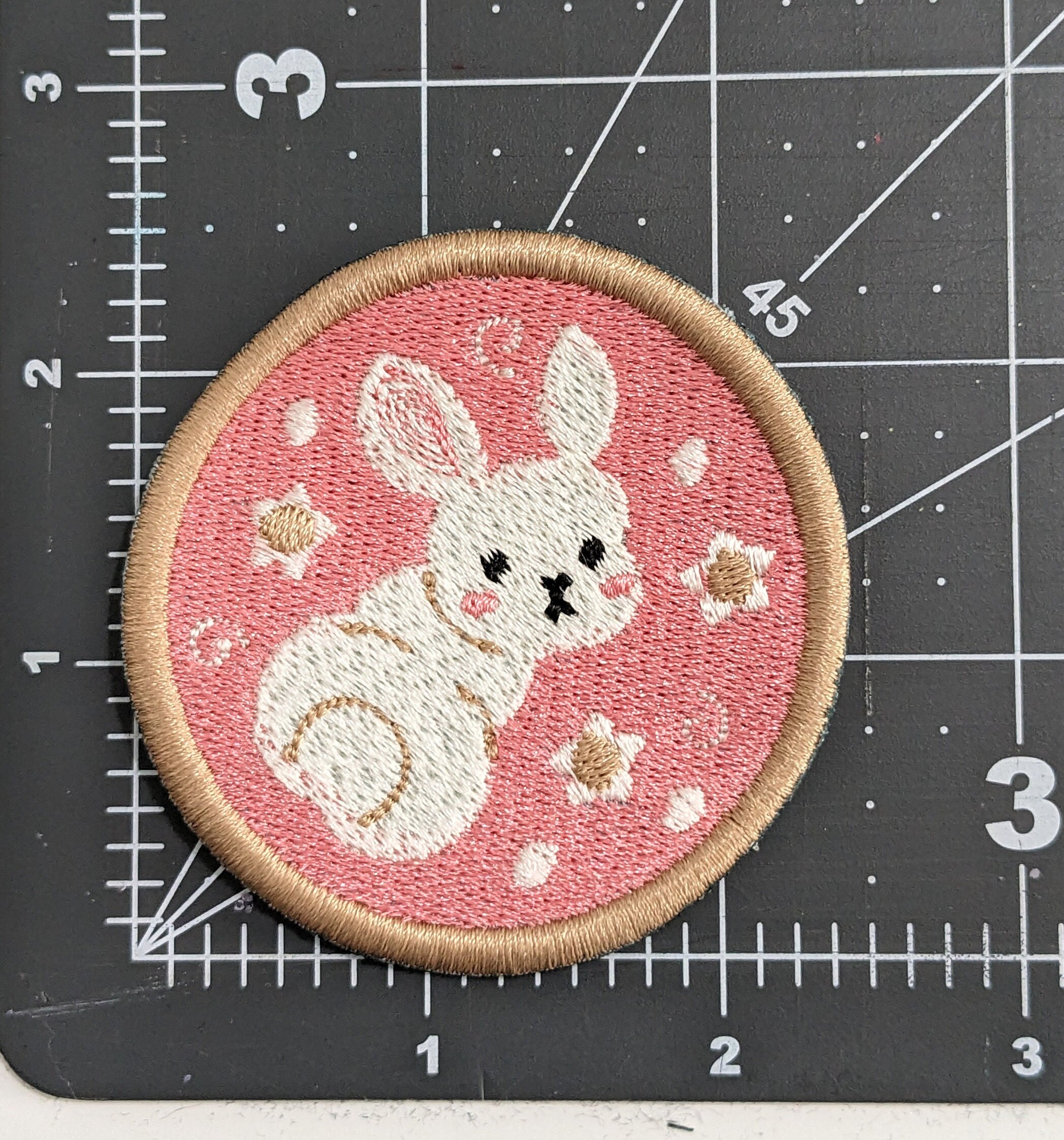 Bunny Rabbit Machine Embroidered Patch Sew on Accessory for Clothes ...