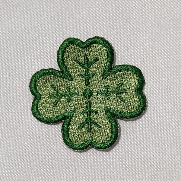 Lucky Four Leaf Clover St Patricks Day Green Machine Embroidered Patch, Iron On, Sew On Patch for Clothes, Backpacks, Hats, Bags, Leprechaun