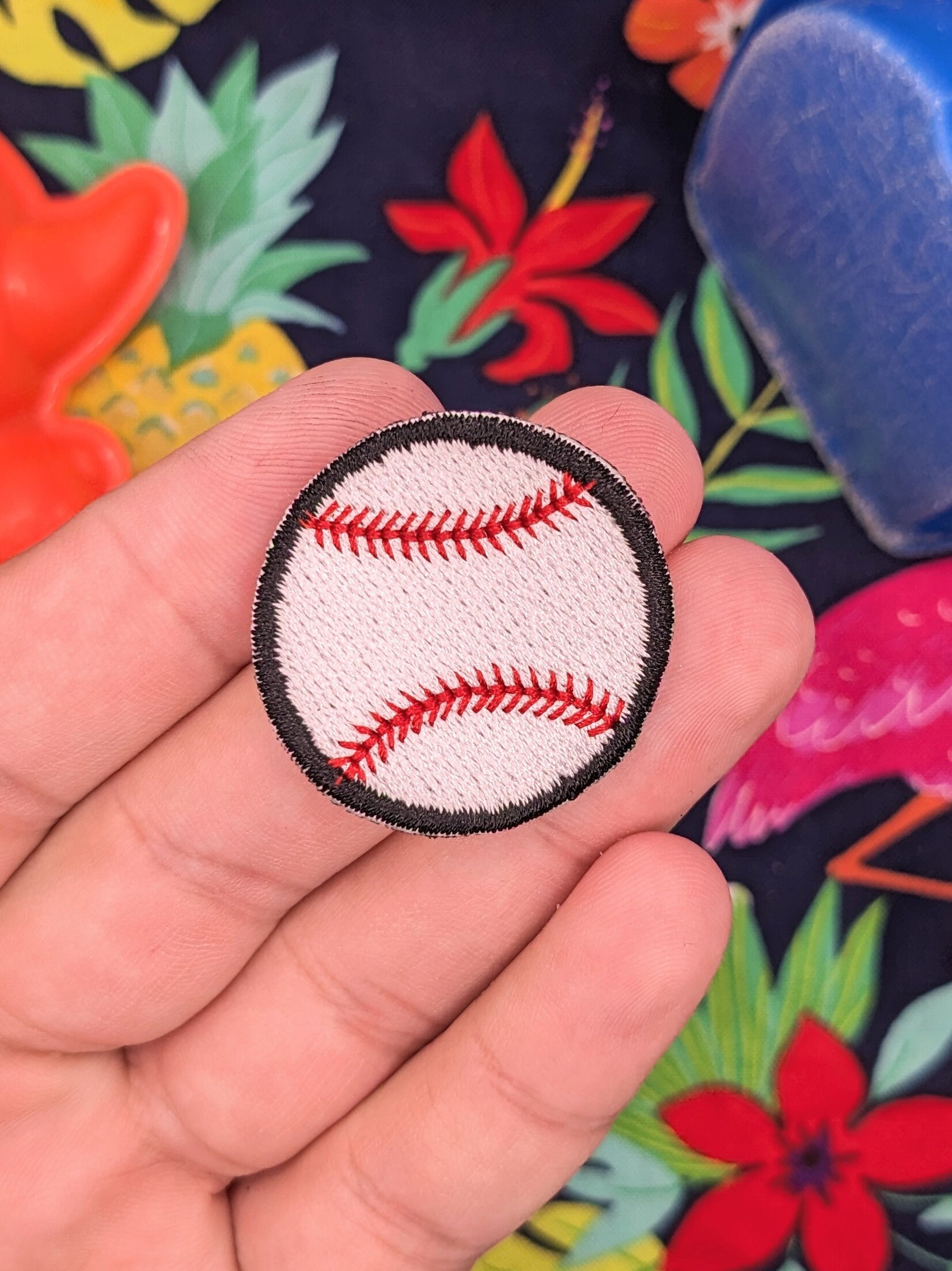 Baseball Machine Embroidered Patches, Set of (3), Sports Theme, Base ...
