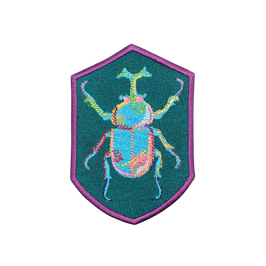 Classic Volkswagen Beetle Sew-On/Iron-On Patch - Embroidered Bug Motif