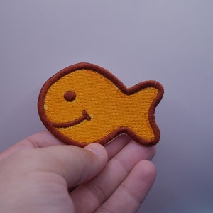 One Pair of Goldfish Sew on Full Embroidered Patch Appliqués Badge