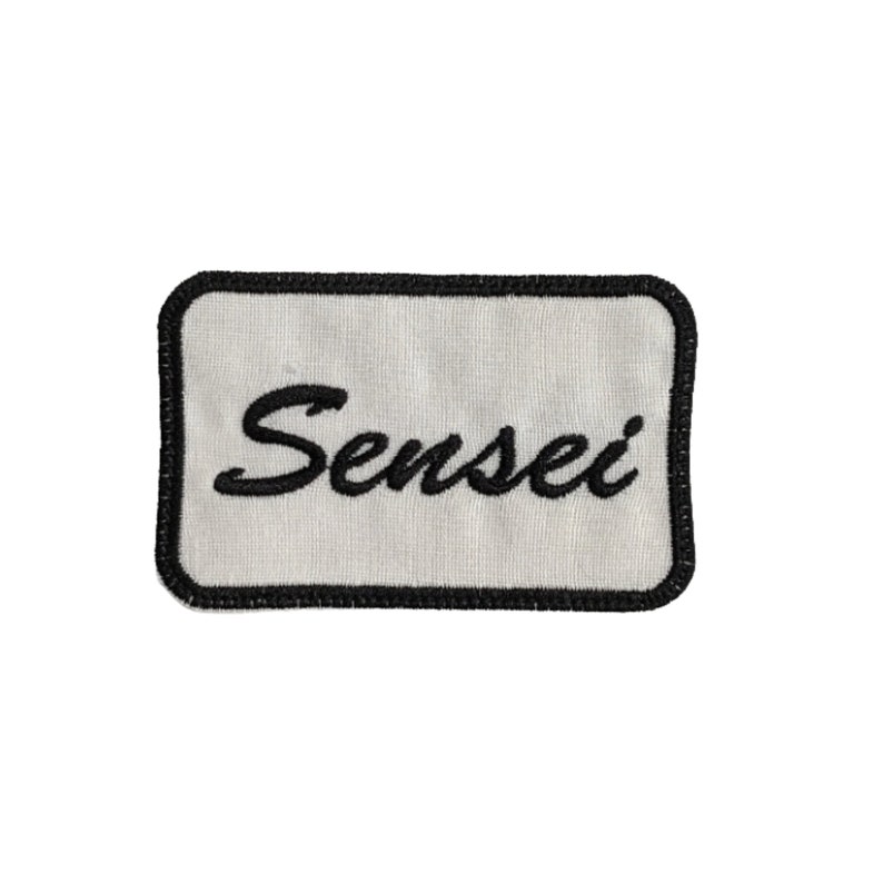 Sensei Lettering Sensei Name Tag Patch Machine Embroidered Sew on Name Badge - Etsy