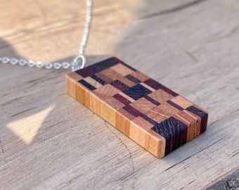 Wood Boho Necklace, Natural Style Necklace, Gift for Her Birthday Anniversary, Unique Handmade Jewelry, Wooden Necklace, Mothers day Gift.