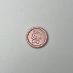 Mini sello de lacre de Hello Kitty para anuncios de fiestas de cumpleaños, invitaciones