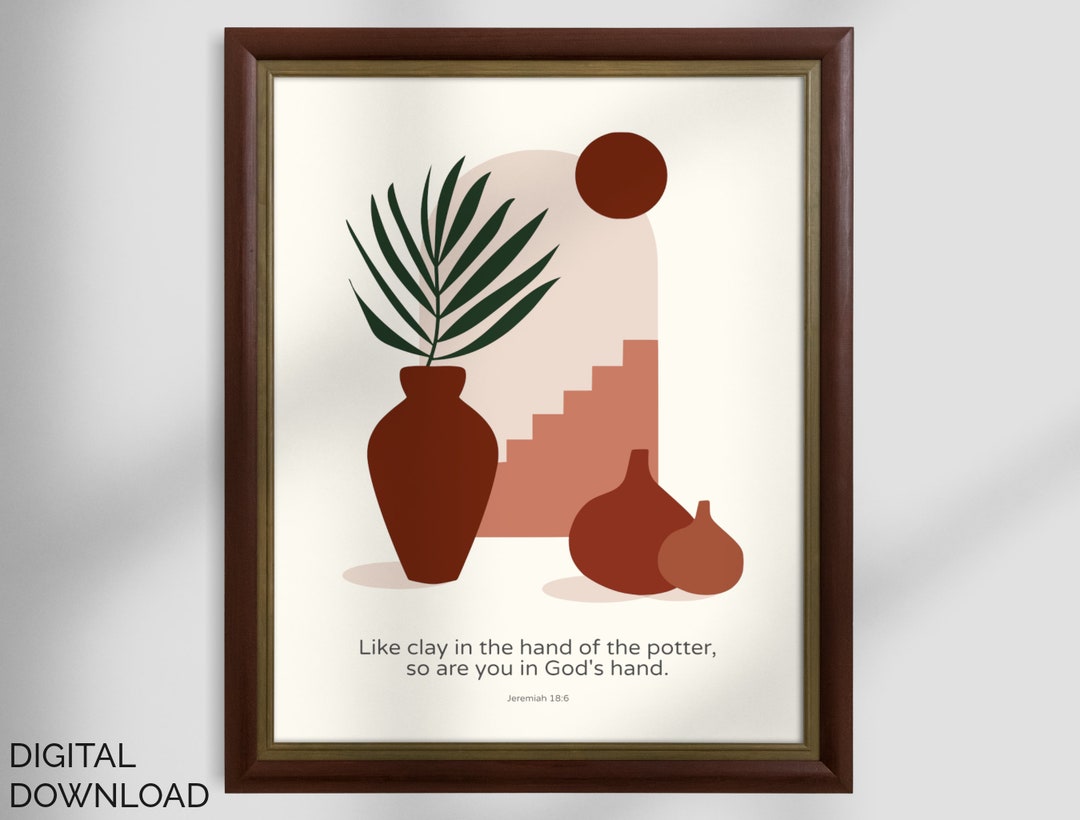 Jeremiah 186 Bible Verse Printable Vases Picture Wall Art Etsy
