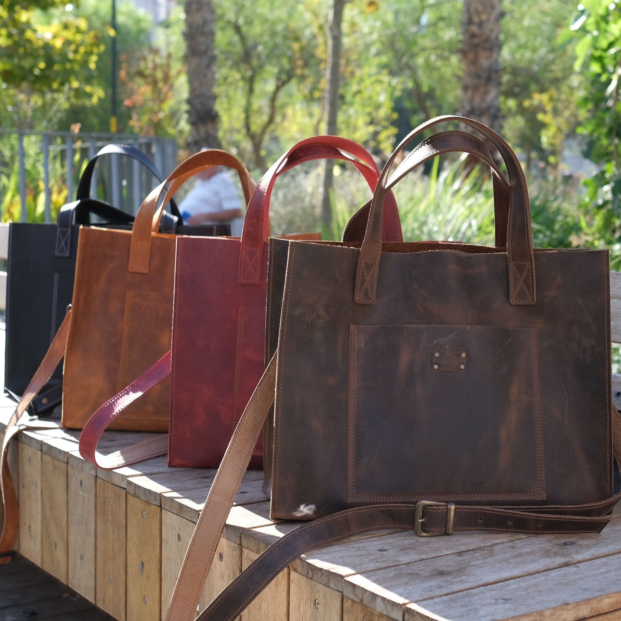 Large Leather Totes Fullgrain Leather Tote Bags, Handmade Leather