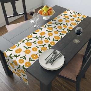 Scandanavian floral Table Runner, Decorative nordic print Runner, Kitchen Runner, Abstract Table Decor, Housewarming gift
