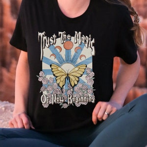 Dark academia shirt, Celestial shirt, moth shirt, cottagecore graphic shirt, boho tshirt, goblincore shirt, moon phase shirt, aesthetic