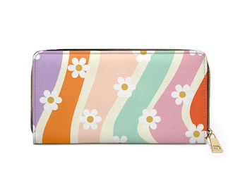 Carteira Boho retrô, carteira feminina, carteira floral feminina, carteira vegana, presente de dia das mães, carteira feminina, carteira com zíper, presente exclusivo