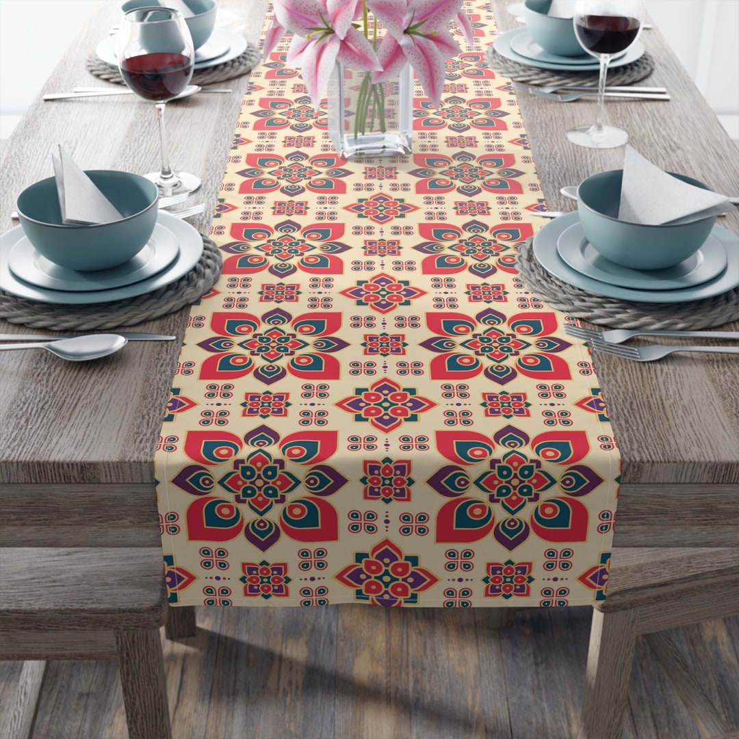 Diwali Table Runner Indian Festival Table Decor Diwali Etsy