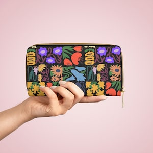 Portefeuille d’art Henri Matisse, portefeuille floral Boho, portefeuille à fermeture éclair pour femmes, portefeuille esthétique mignon, portefeuille de voyage pour femmes