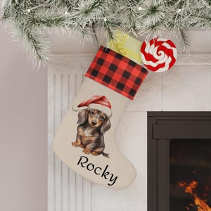 Dachshund Stocking, Holiday Stocking, Christmas Decor, Dog Lover Gift, Festive Decoration, Pet Stocking
