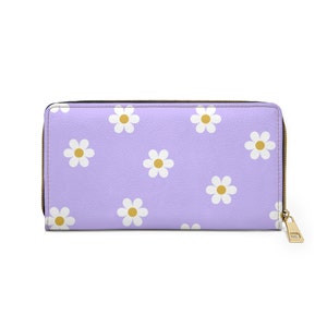 Lilac floral Wallet, Women’s Wallet, boho Wallet Women, Vegan Wallet, Mother’s Day Gift, Wallet Women, Zipper Wallet, Unique Gift