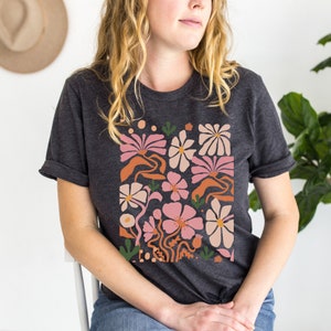 Henri Matisse flower Tshirt- Abstract art shirt- Abstract vintage flower- Wildflower tshirt- Botanical shirt-Cottagecore clothing