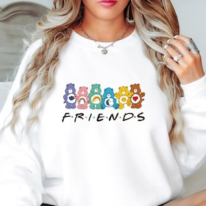 Sweat-shirt à col rond, motif oursins et amis, sweat-shirt mignon, pull confortable, cadeau pour les enfants, pull chaud, pull coloré