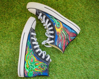 Hand-Painted Custom Shoes Converse Art