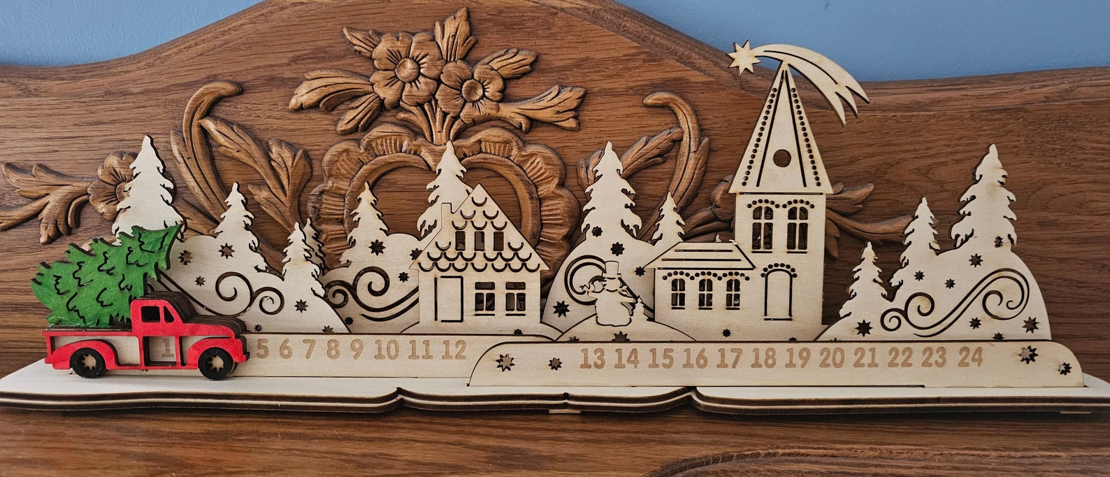 Old Red Truck Advent Calendar Etsy