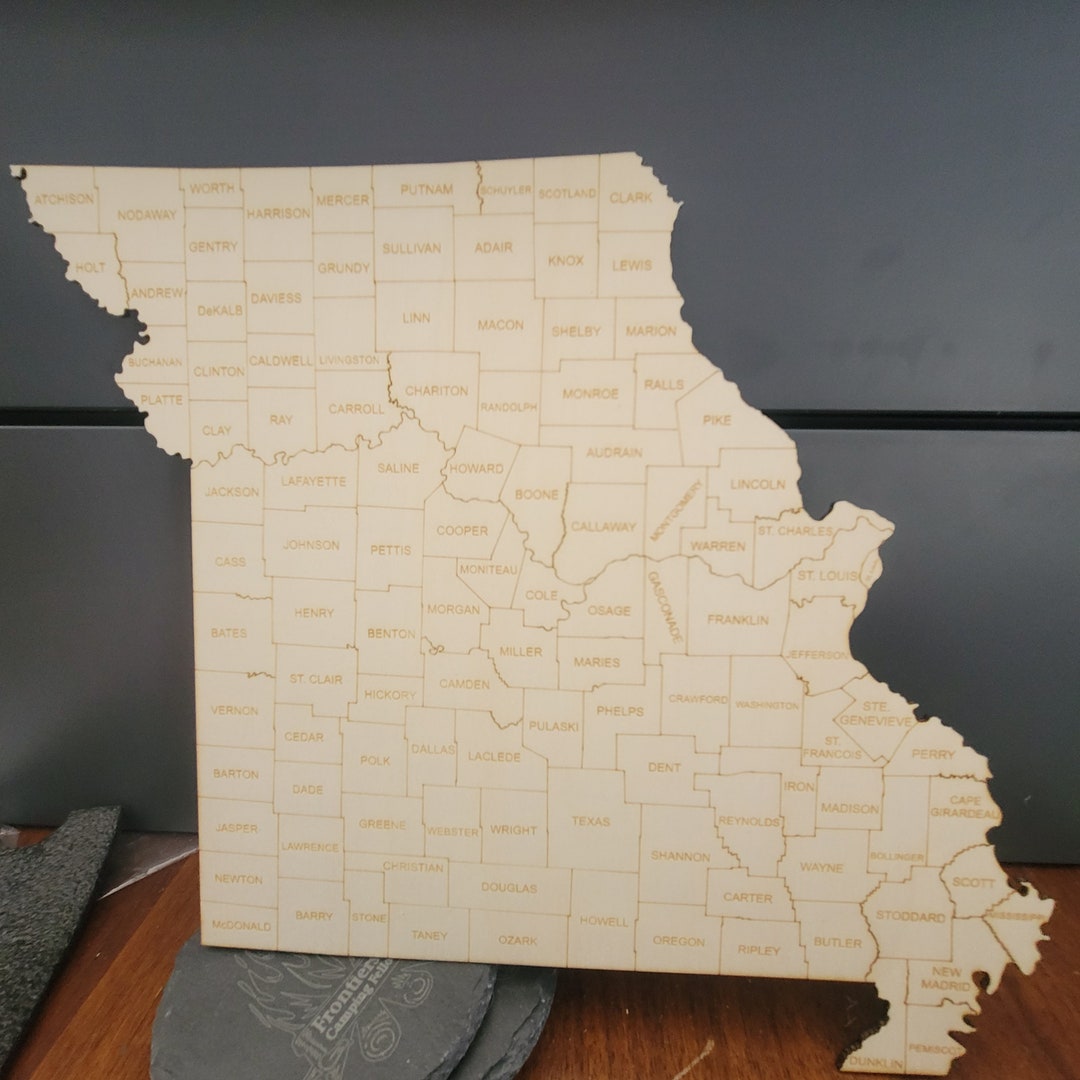 State of Missouri Counties Map - Etsy