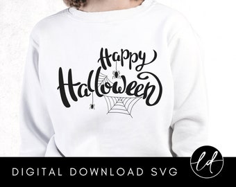 Halloween SVG | Happy Halloween Spiders Svg, Spider Web Svg