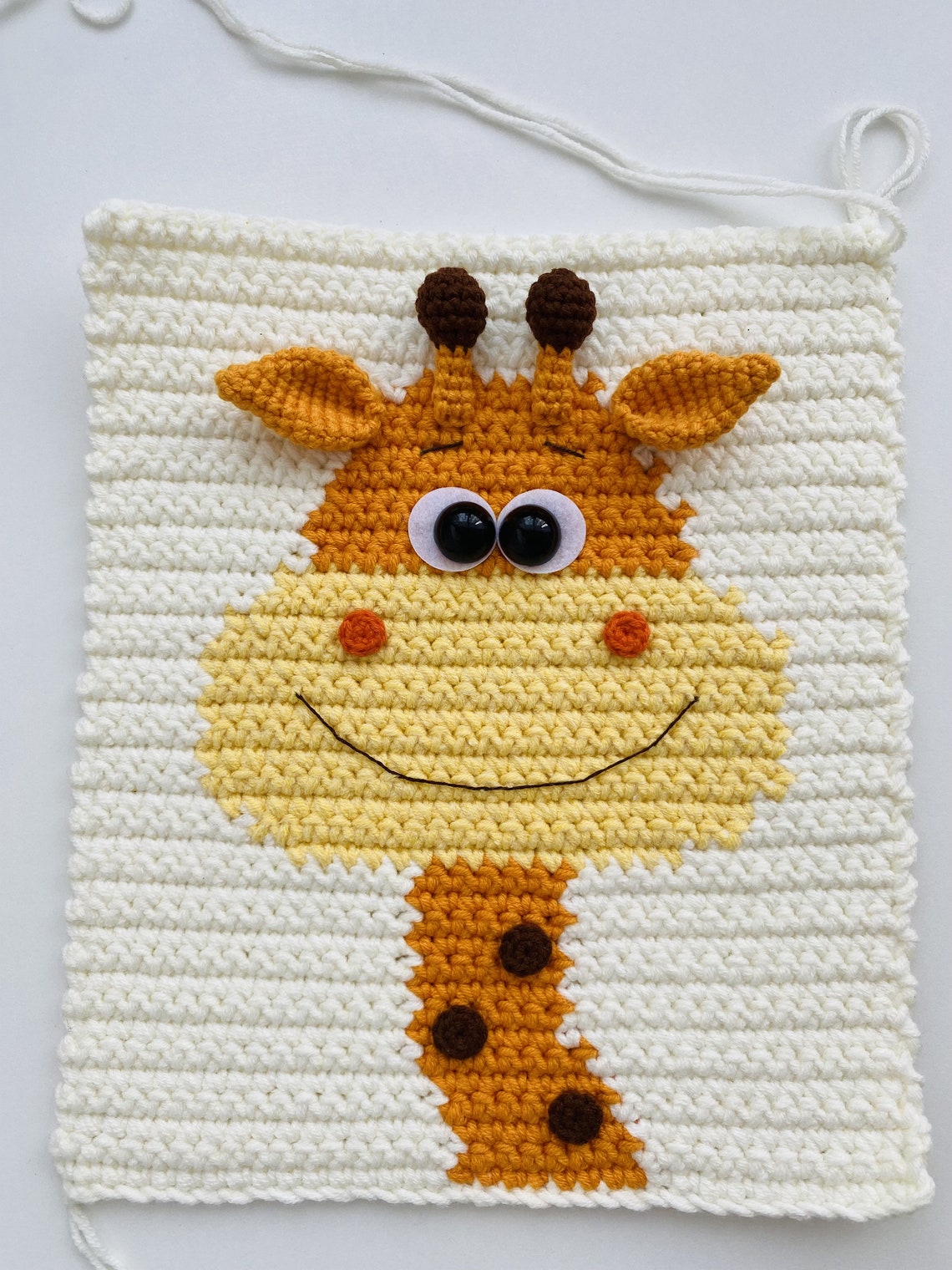 Giraffe Mini Crochet Wall Hanging Pattern Size S Etsy