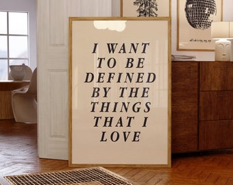 Music Quote Printable Wall Art Lover Album Poster Apartment Decor Things That I Love Print Digital Download DIY Print At Home Music Wall Art
