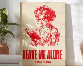 Funny Bookish Wall Art Printable Poster For Library Reading Nook Decor Booktok Art Print Digital Download Printable Wall Art For Home Reader