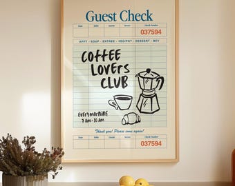 Coffee Bar Poster: Maximalist Kitchen Wall Art Print (Digital Download)