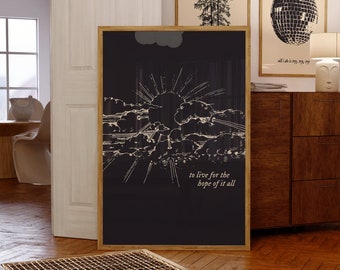 Hope Of It All Printable Wall Art For Bedroom Wall Decor Folklore Inspired Posters For Dorm Room Decor Girls Gift Idea