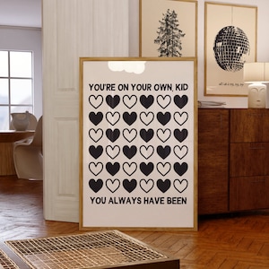 Trendy Album Inspired You&#39;re On Your Own Kid Printable Wall Art Aesthetic Apartment Decor Print Swiftie Midnights Poster Teen Bedroom Inspo