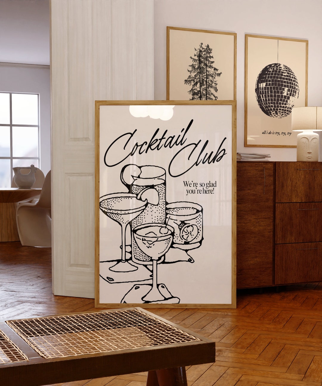 Cocktail Print for Bar Cart Decor Cocktail Poster for Bar Cart Wall Art ...
