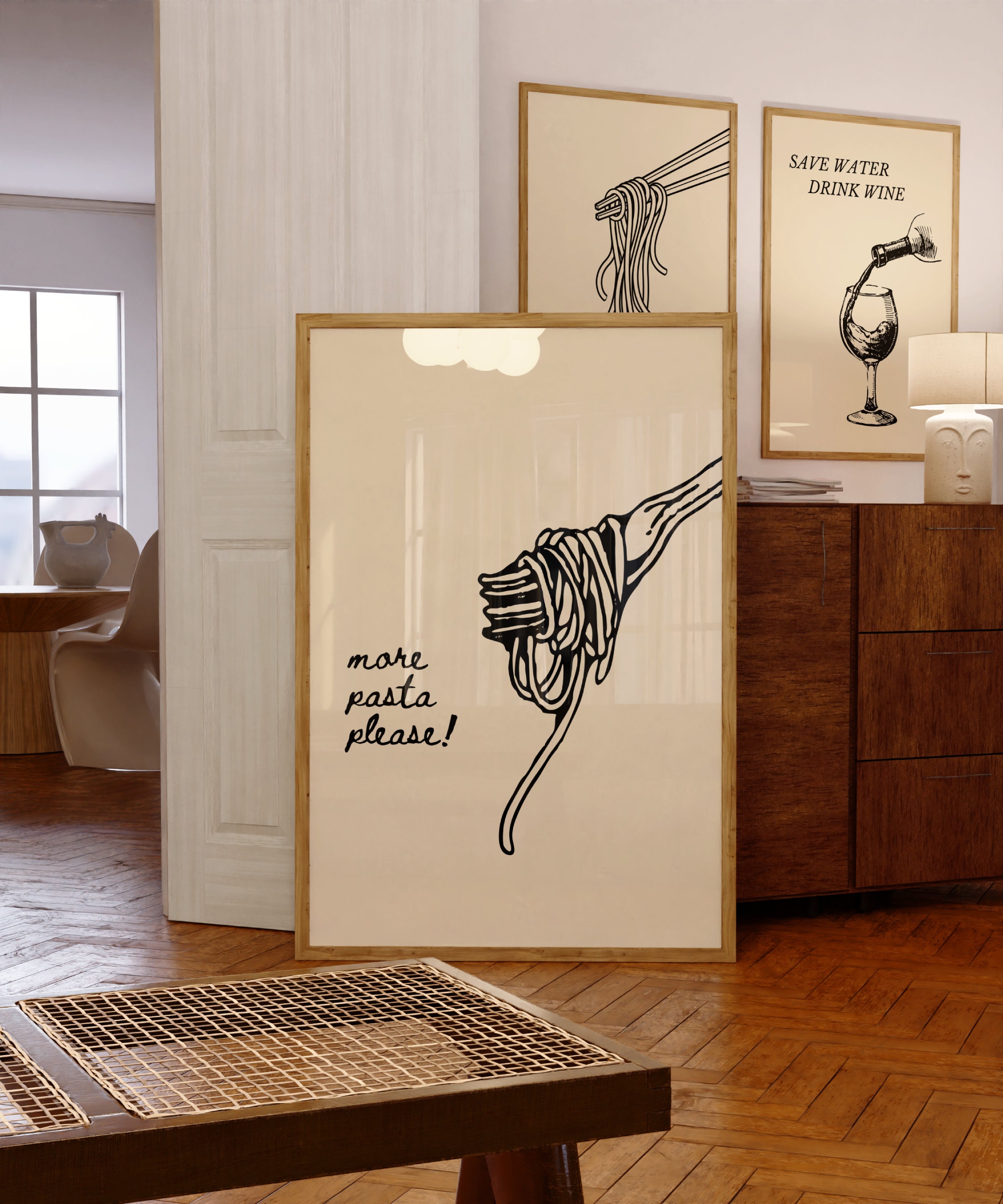 Aesthetic Kitchen Decor Kitchen Print Set of Two Aesthetic Apartment ...