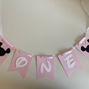 Mouse one banner, mouse 1st birthday banner